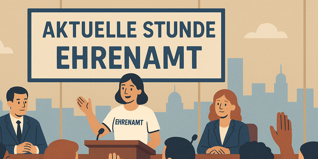 Aktuelle Stunde zum Thema Ehrenamt (AI-generated, ChatGPT)